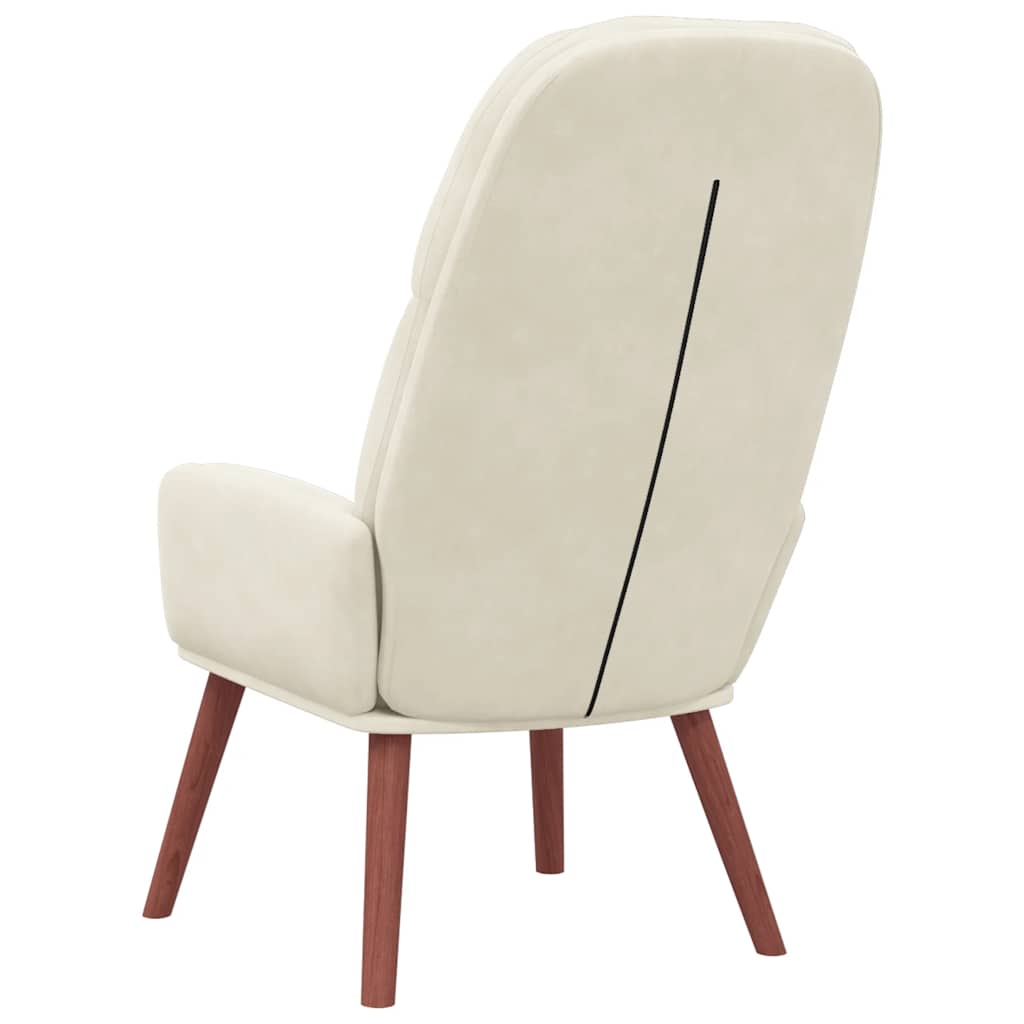 Relaxstoel fluweel crèmewit is nu te koop bij PeponiXL, paradijselijk wonen!