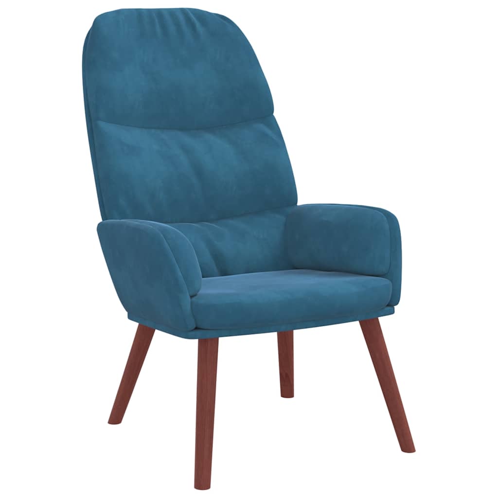 Relaxstoel fluweel blauw is nu te koop bij PeponiXL, paradijselijk wonen!