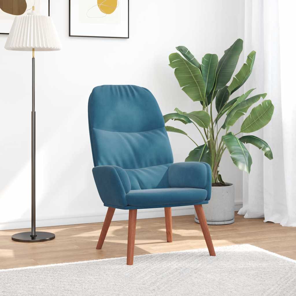 Relaxstoel fluweel blauw is nu te koop bij PeponiXL, paradijselijk wonen!