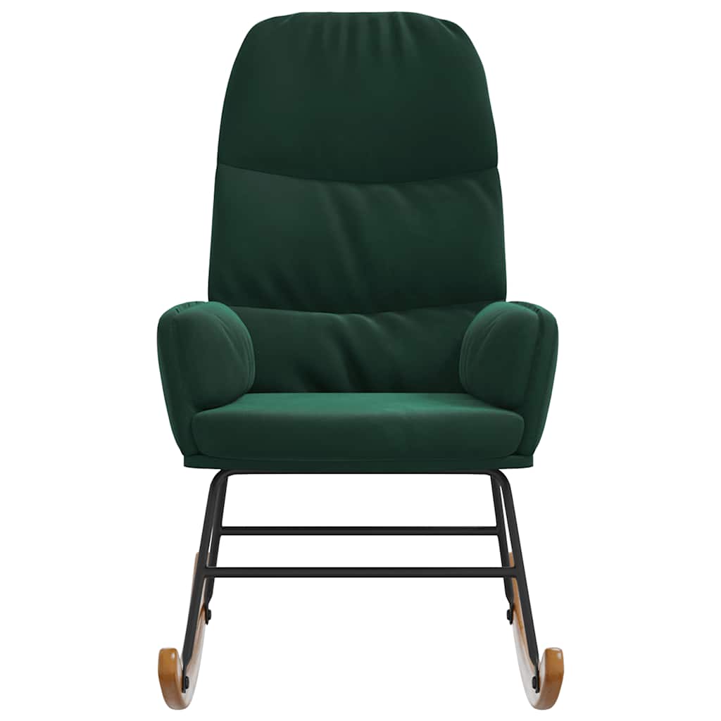 Schommelstoel fluweel donkergroen is nu te koop bij PeponiXL, paradijselijk wonen!