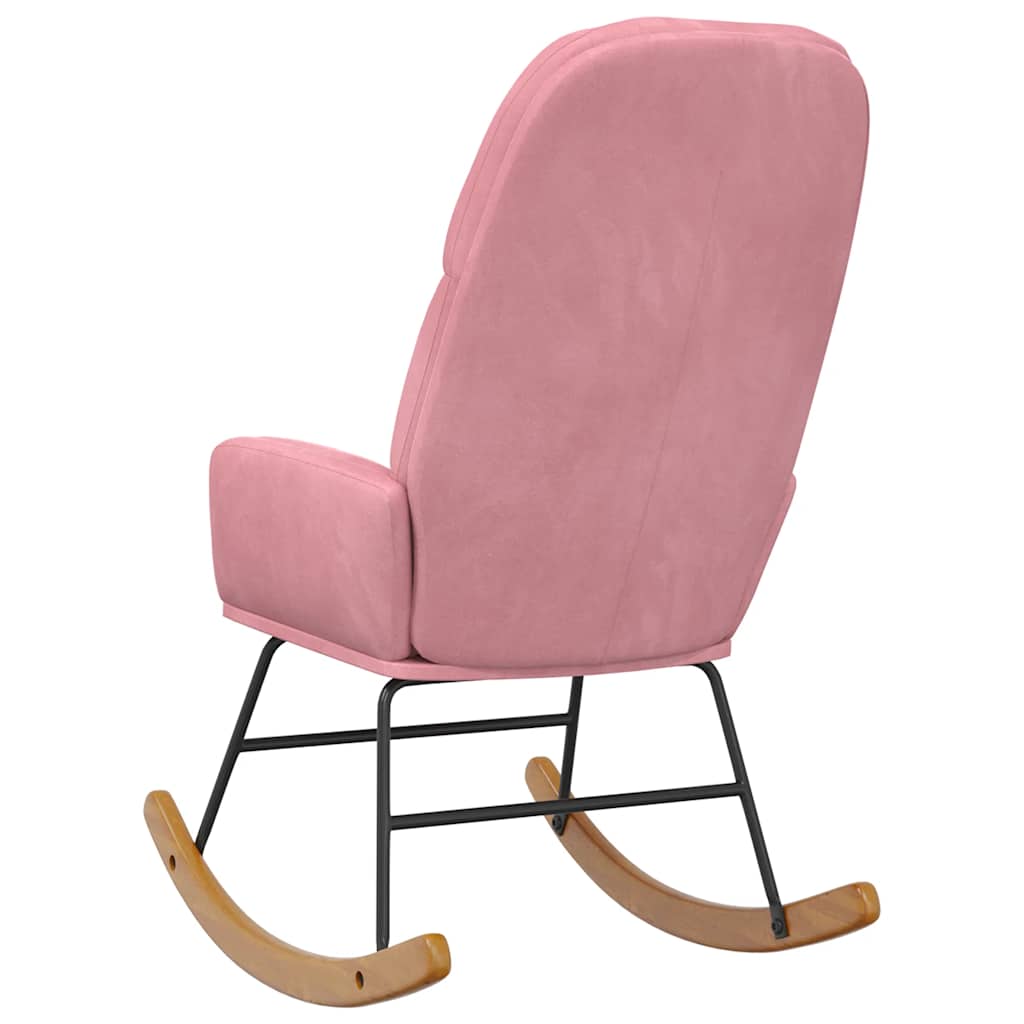 Schommelstoel fluweel roze is nu te koop bij PeponiXL, paradijselijk wonen!