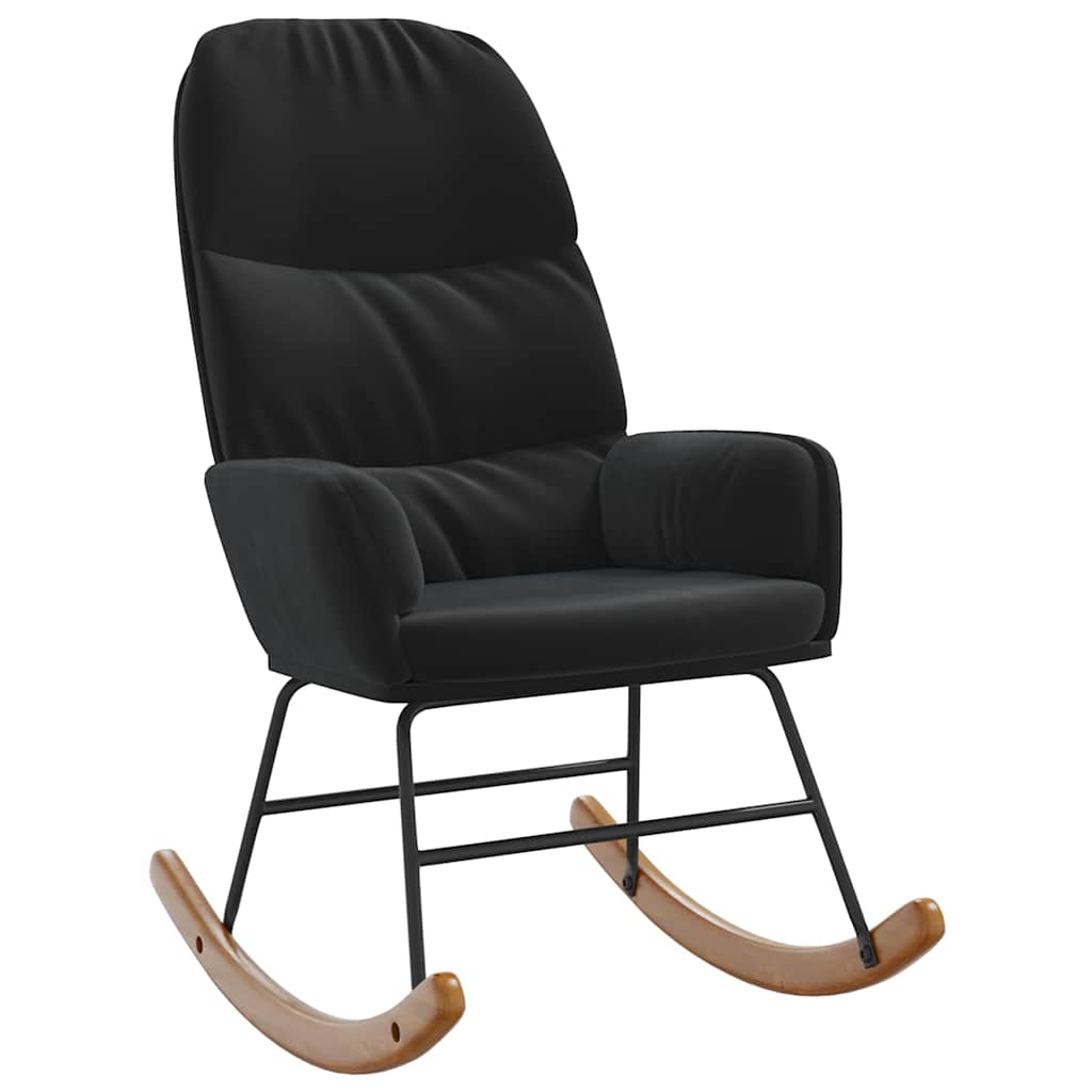 Schommelstoel fluweel zwart is nu te koop bij PeponiXL, paradijselijk wonen!