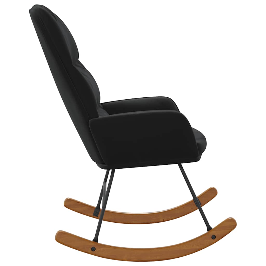 Schommelstoel fluweel zwart is nu te koop bij PeponiXL, paradijselijk wonen!