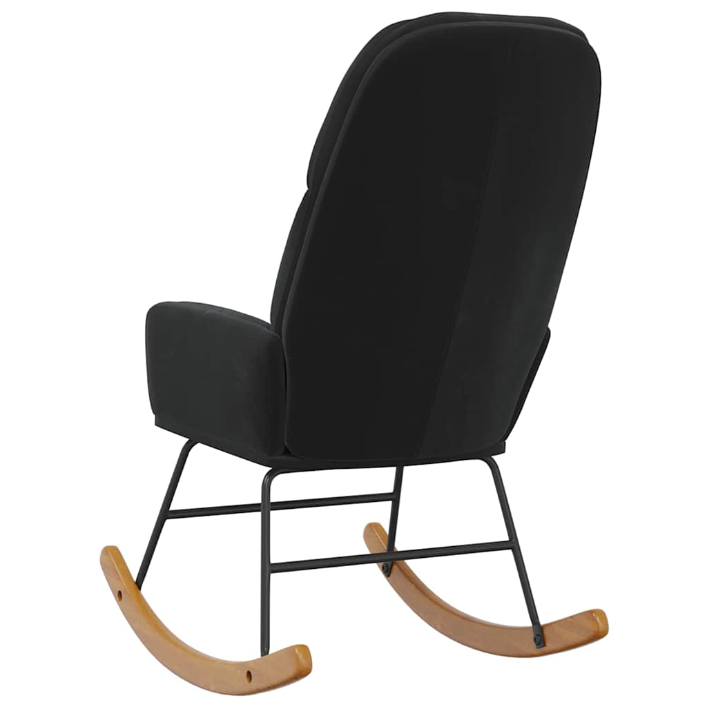 Schommelstoel fluweel zwart is nu te koop bij PeponiXL, paradijselijk wonen!