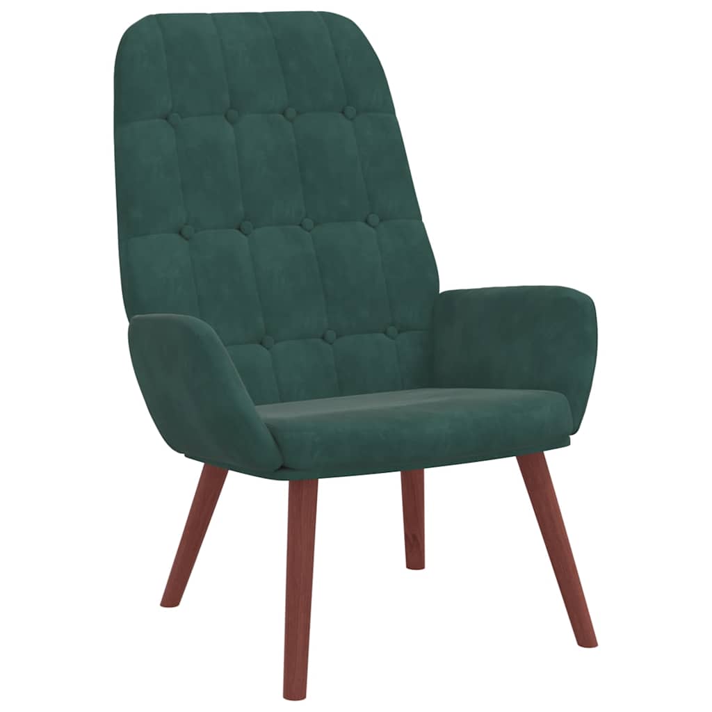 Relaxstoel fluweel donkergoen is nu te koop bij PeponiXL, paradijselijk wonen!