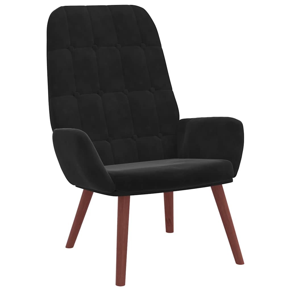 Relaxstoel fluweel zwart is nu te koop bij PeponiXL, paradijselijk wonen!