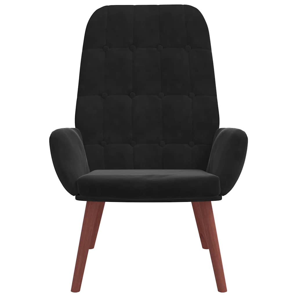 Relaxstoel fluweel zwart is nu te koop bij PeponiXL, paradijselijk wonen!
