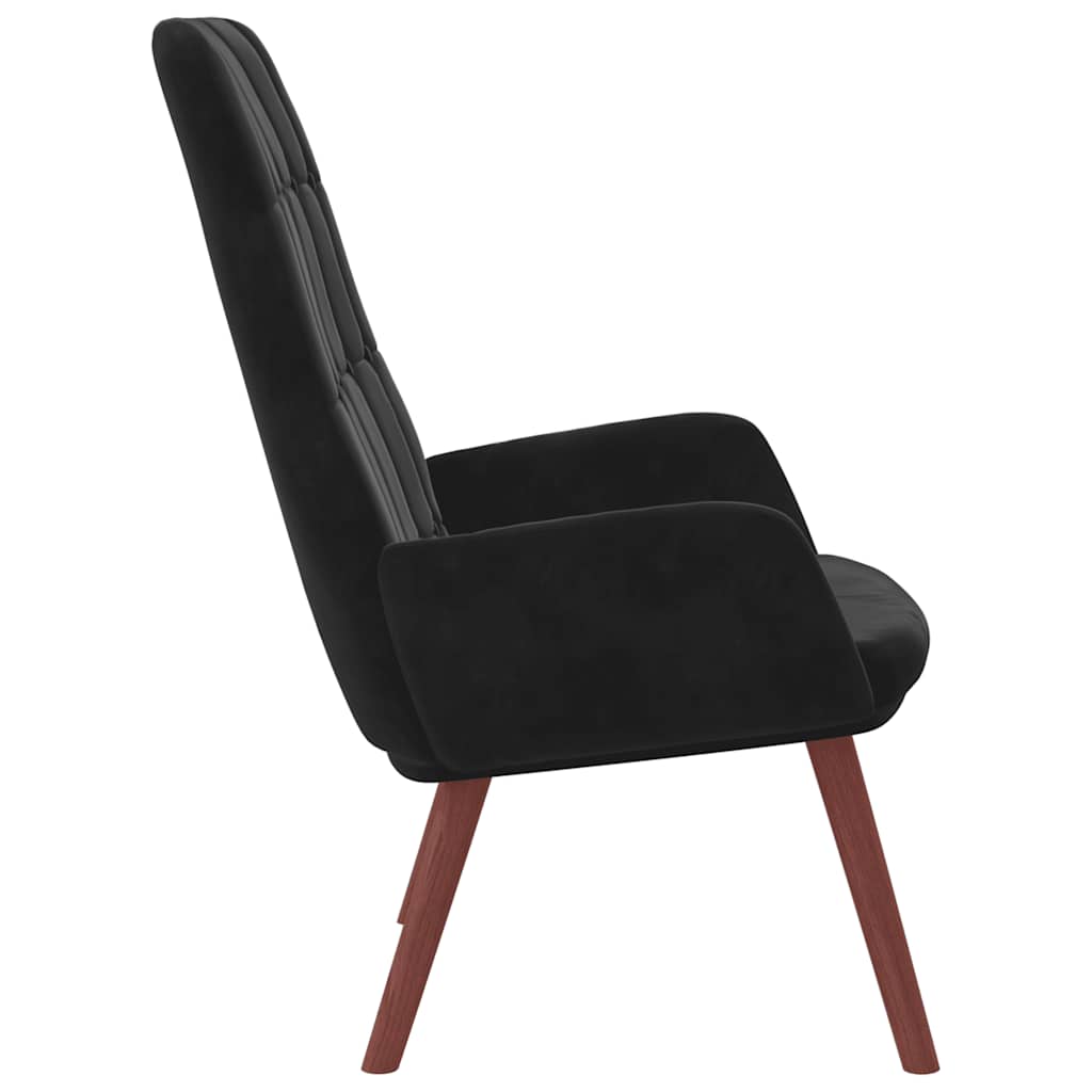 Relaxstoel fluweel zwart is nu te koop bij PeponiXL, paradijselijk wonen!