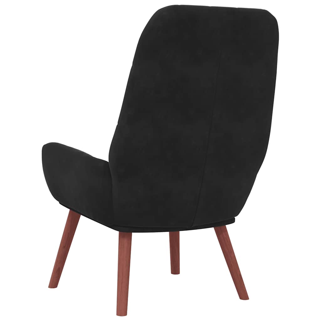 Relaxstoel fluweel zwart is nu te koop bij PeponiXL, paradijselijk wonen!