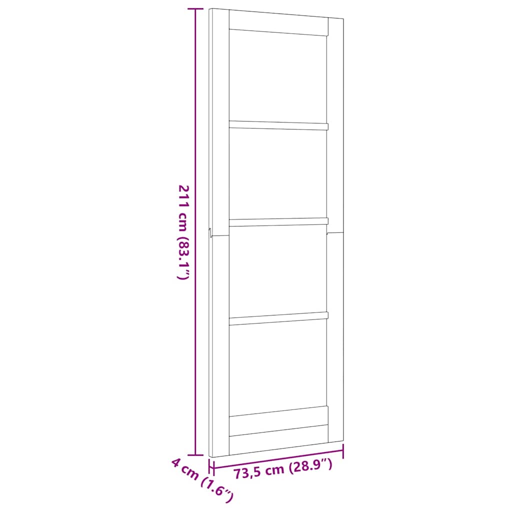 Binnendeur ORKDAL Wit Geprimed 73,5 x 211 cm is nu te koop bij PeponiXL, paradijselijk wonen!