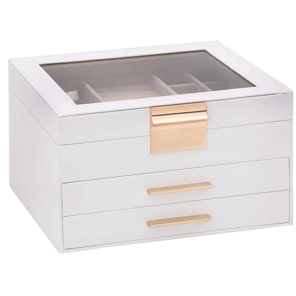 Sieradendoosje 3-laags 23x20,5x14 cm wit is nu te koop bij PeponiXL, paradijselijk wonen!