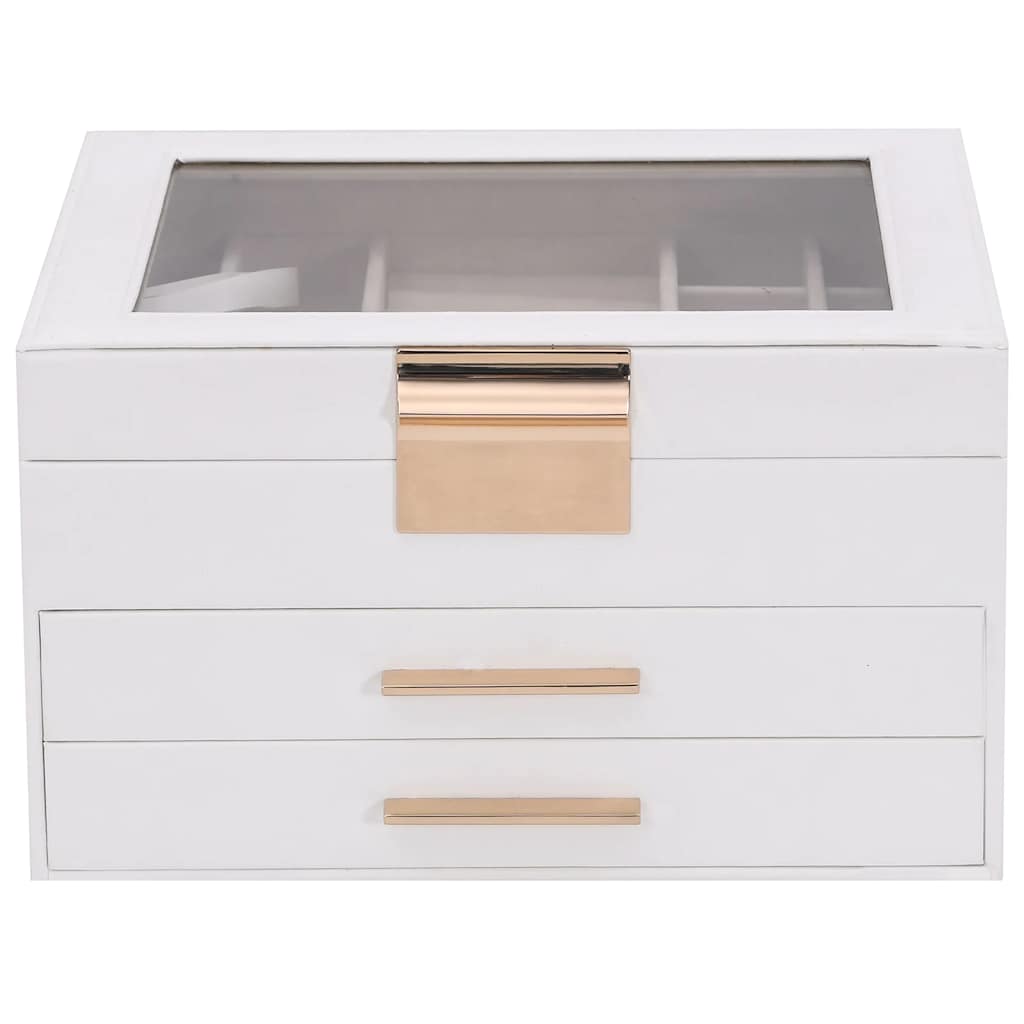 Sieradendoosje 3-laags 23x20,5x14 cm wit is nu te koop bij PeponiXL, paradijselijk wonen!