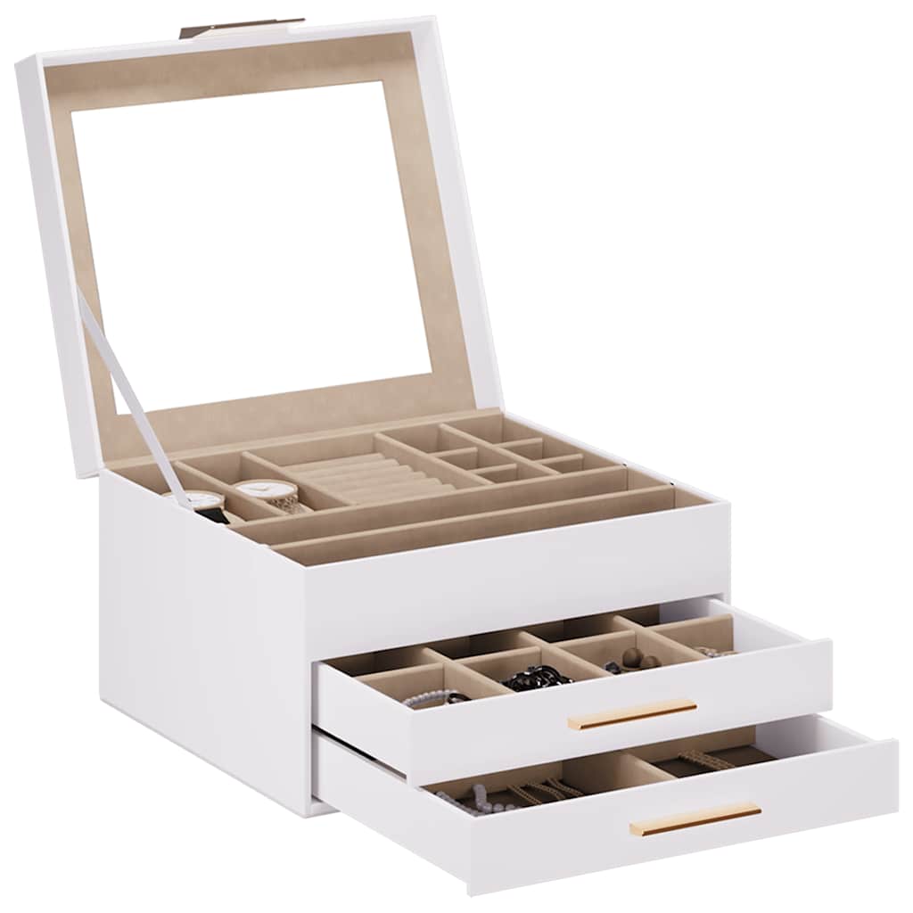 Sieradendoosje 3-laags 23x20,5x14 cm wit is nu te koop bij PeponiXL, paradijselijk wonen!