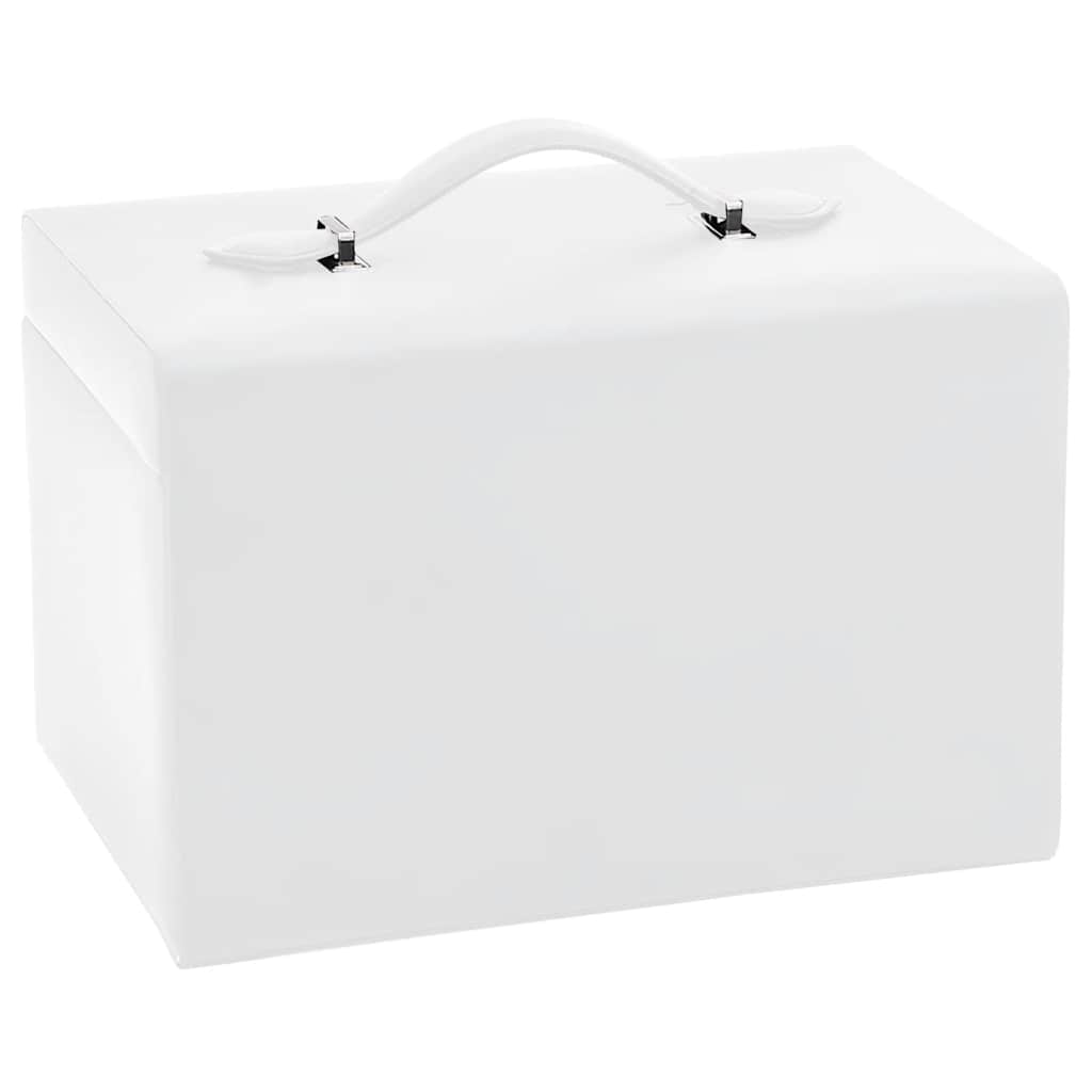 Sieradendoosje 3laags met spiegel afsluitbaar 26x18x17,5 cm wit is nu te koop bij PeponiXL, paradijselijk wonen!