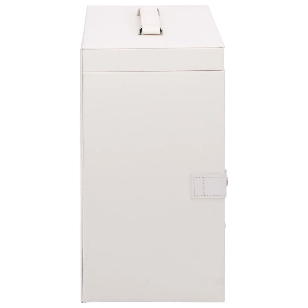 Sieradendoosje 5-laags met spiegel afsluitbaar wit is nu te koop bij PeponiXL, paradijselijk wonen!
