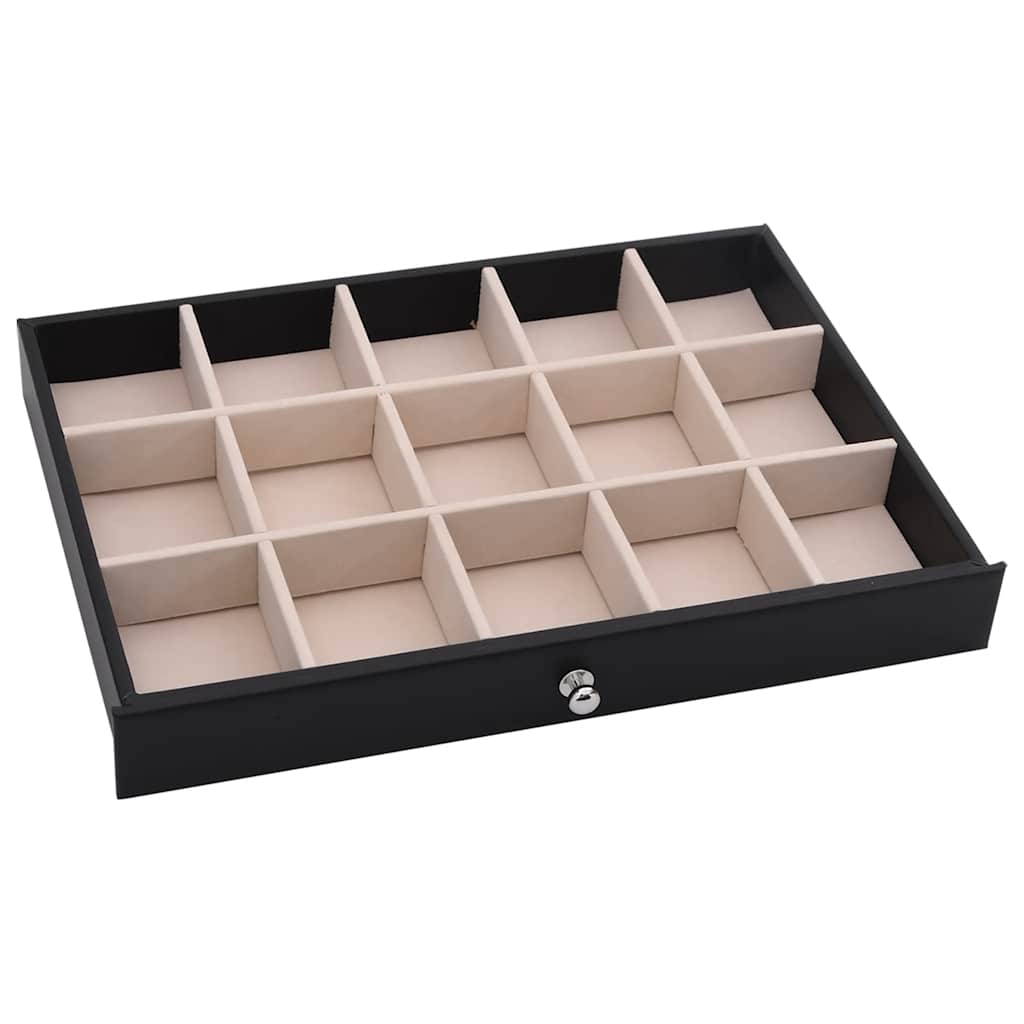 Sieradendoos 10-laags met horlogehouders zwart 29x20,5x40,5 cm is nu te koop bij PeponiXL, paradijselijk wonen!