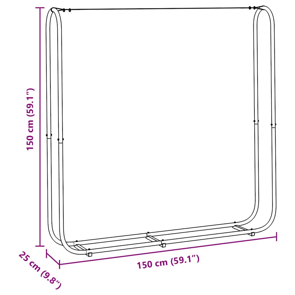 Haardhoutrek 150x25x150 cm gegalvaniseerd staal is nu te koop bij PeponiXL, paradijselijk wonen!