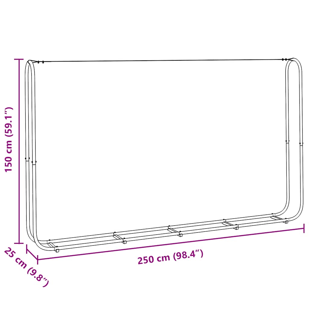 Haardhoutrek 250x25x150 cm gegalvaniseerd staal is nu te koop bij PeponiXL, paradijselijk wonen!
