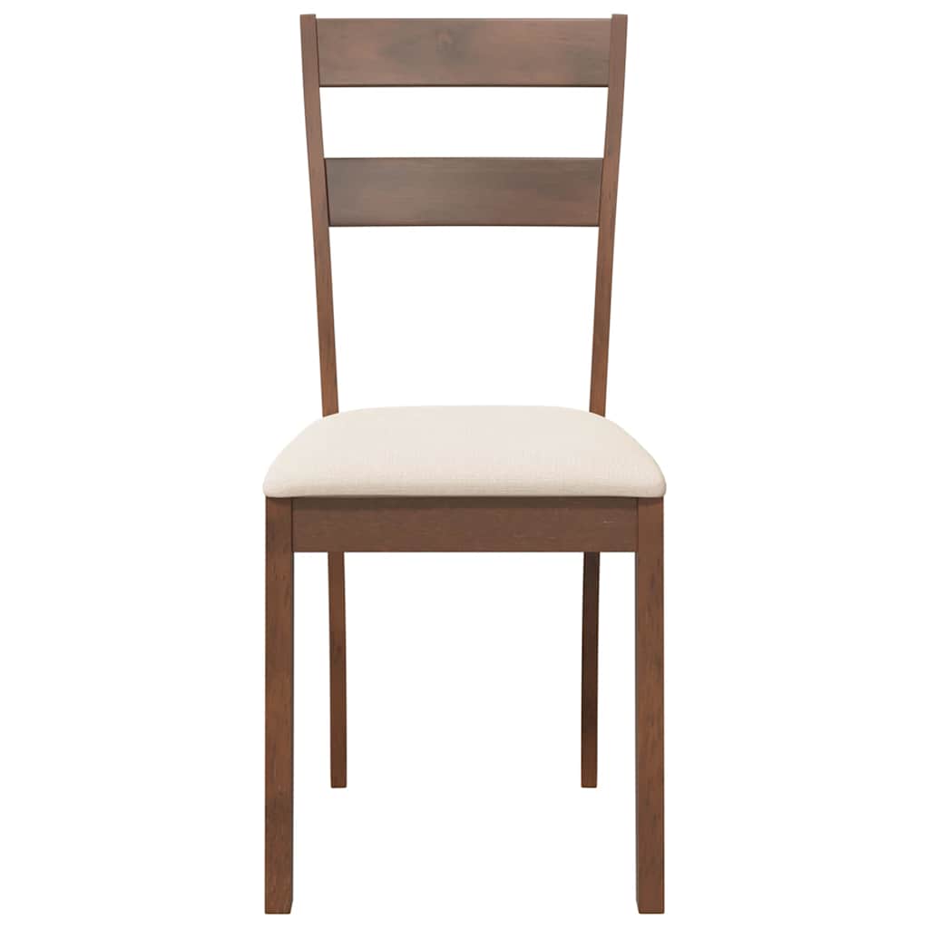 Eetkamerstoelen met kussens 2 st massief hout rubber bruin is nu te koop bij PeponiXL, paradijselijk wonen!