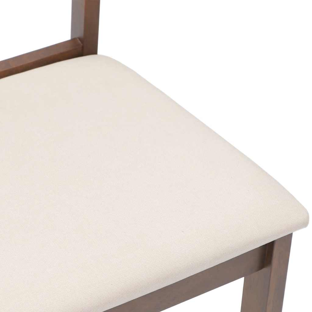 Eetkamerstoelen met kussens 2 st massief hout rubber bruin is nu te koop bij PeponiXL, paradijselijk wonen!