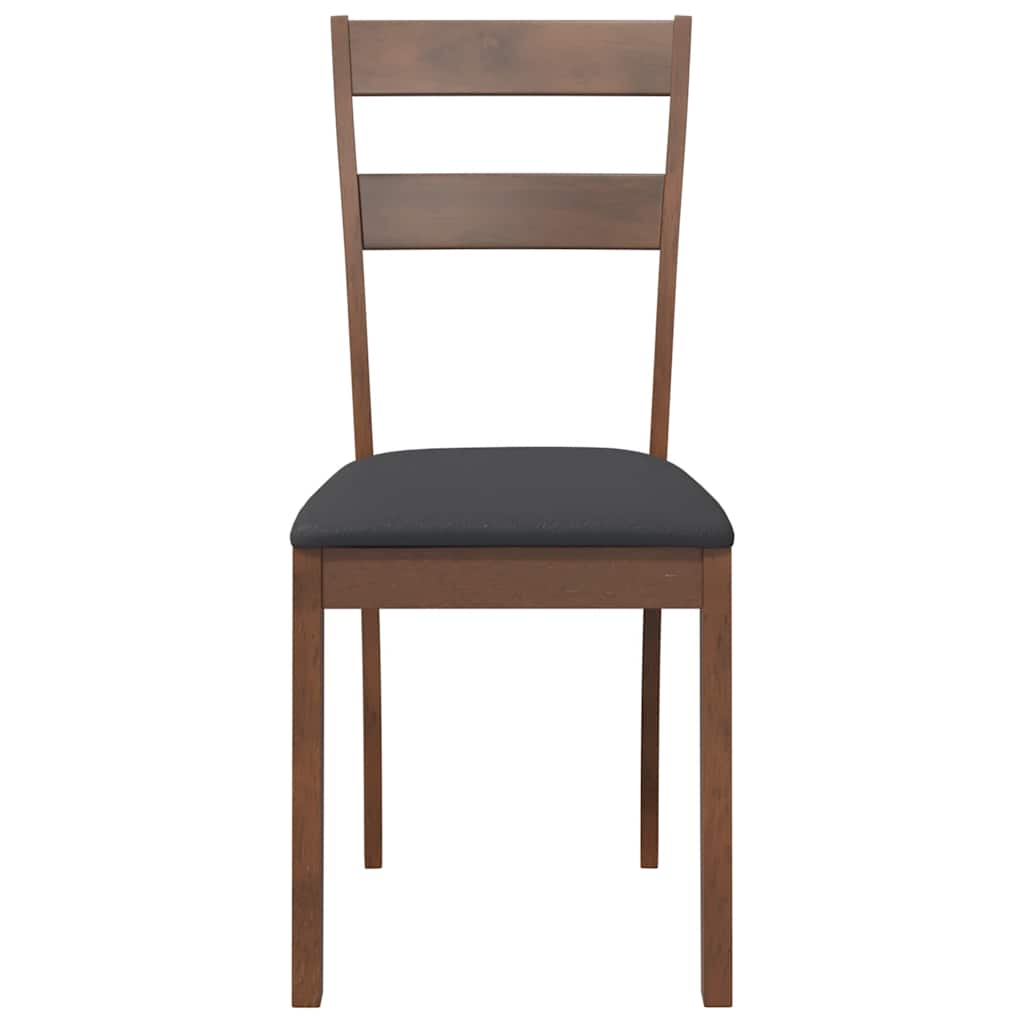 Eetkamerstoelen met kussens 2 st massief hout rubber bruin is nu te koop bij PeponiXL, paradijselijk wonen!