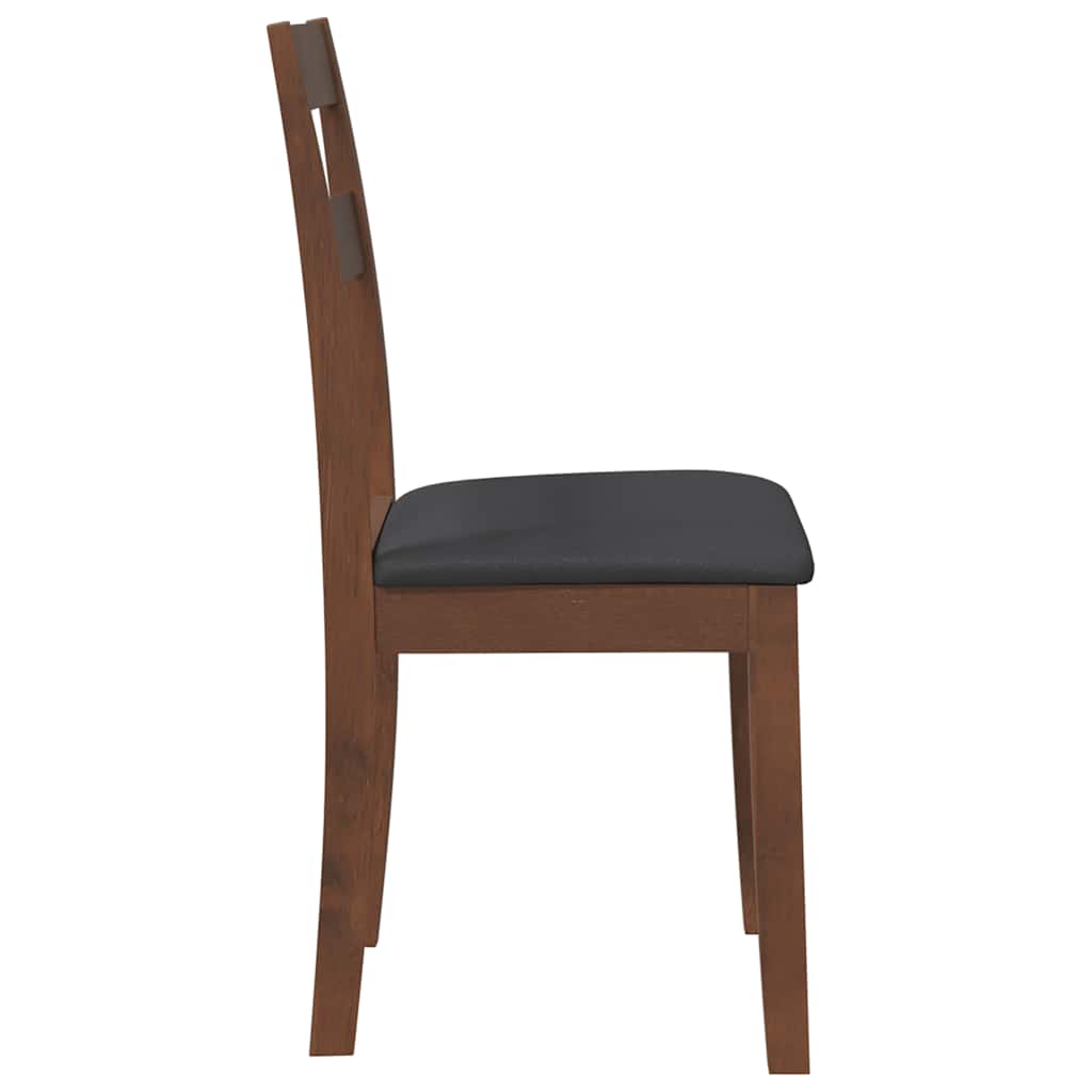 Eetkamerstoelen met kussens 2 st massief hout rubber bruin is nu te koop bij PeponiXL, paradijselijk wonen!