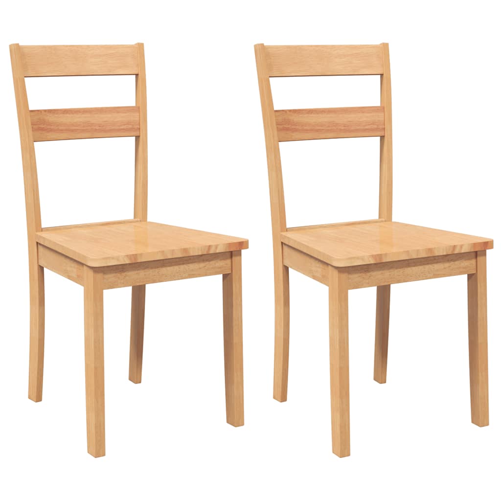 Eetkamerstoelen 2 st massief hout naturel rubber is nu te koop bij PeponiXL, paradijselijk wonen!