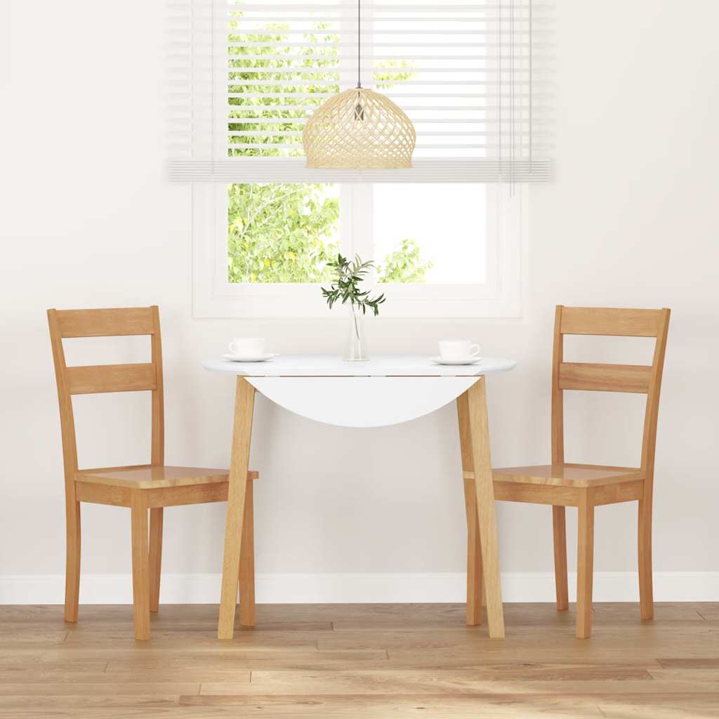 Eetkamerstoelen 2 st massief hout naturel rubber is nu te koop bij PeponiXL, paradijselijk wonen!
