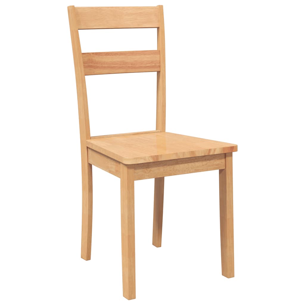 Eetkamerstoelen 2 st massief hout naturel rubber is nu te koop bij PeponiXL, paradijselijk wonen!