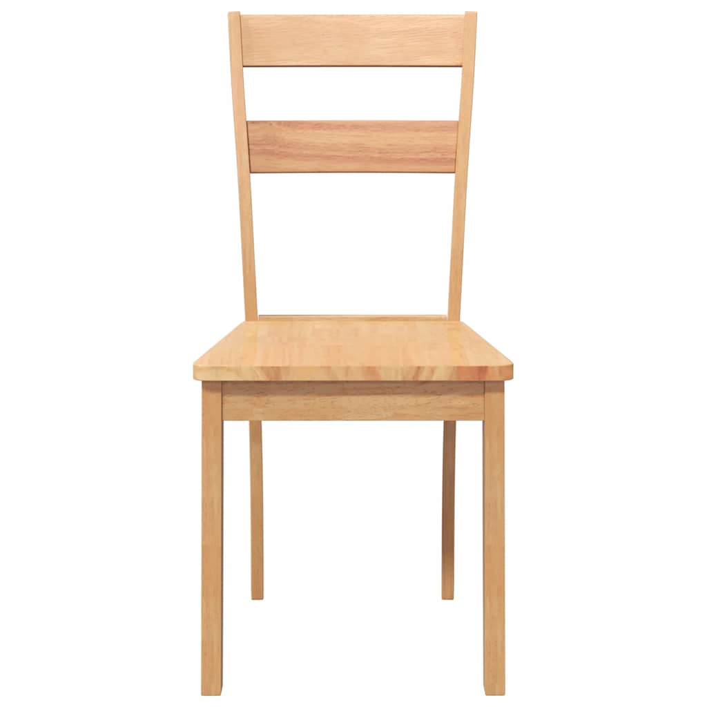 Eetkamerstoelen 2 st massief hout naturel rubber is nu te koop bij PeponiXL, paradijselijk wonen!