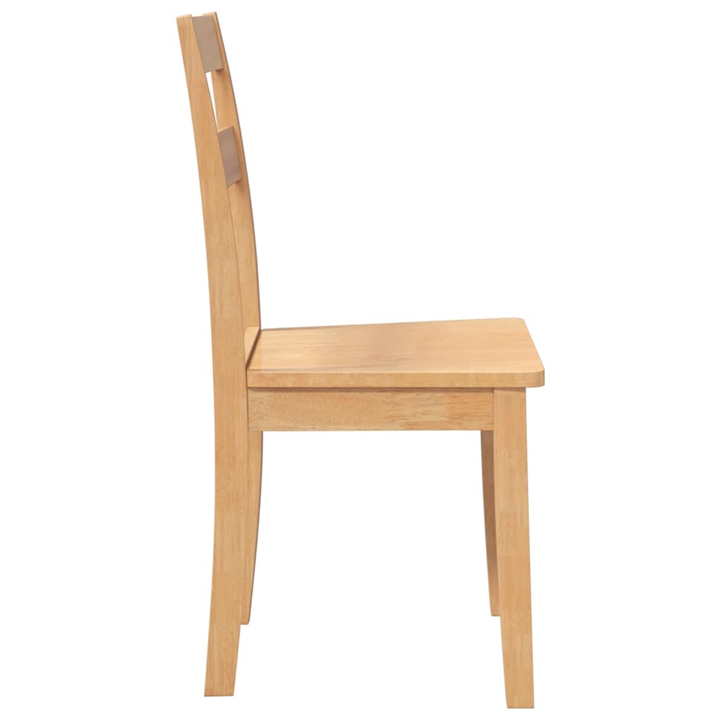 Eetkamerstoelen 2 st massief hout naturel rubber is nu te koop bij PeponiXL, paradijselijk wonen!
