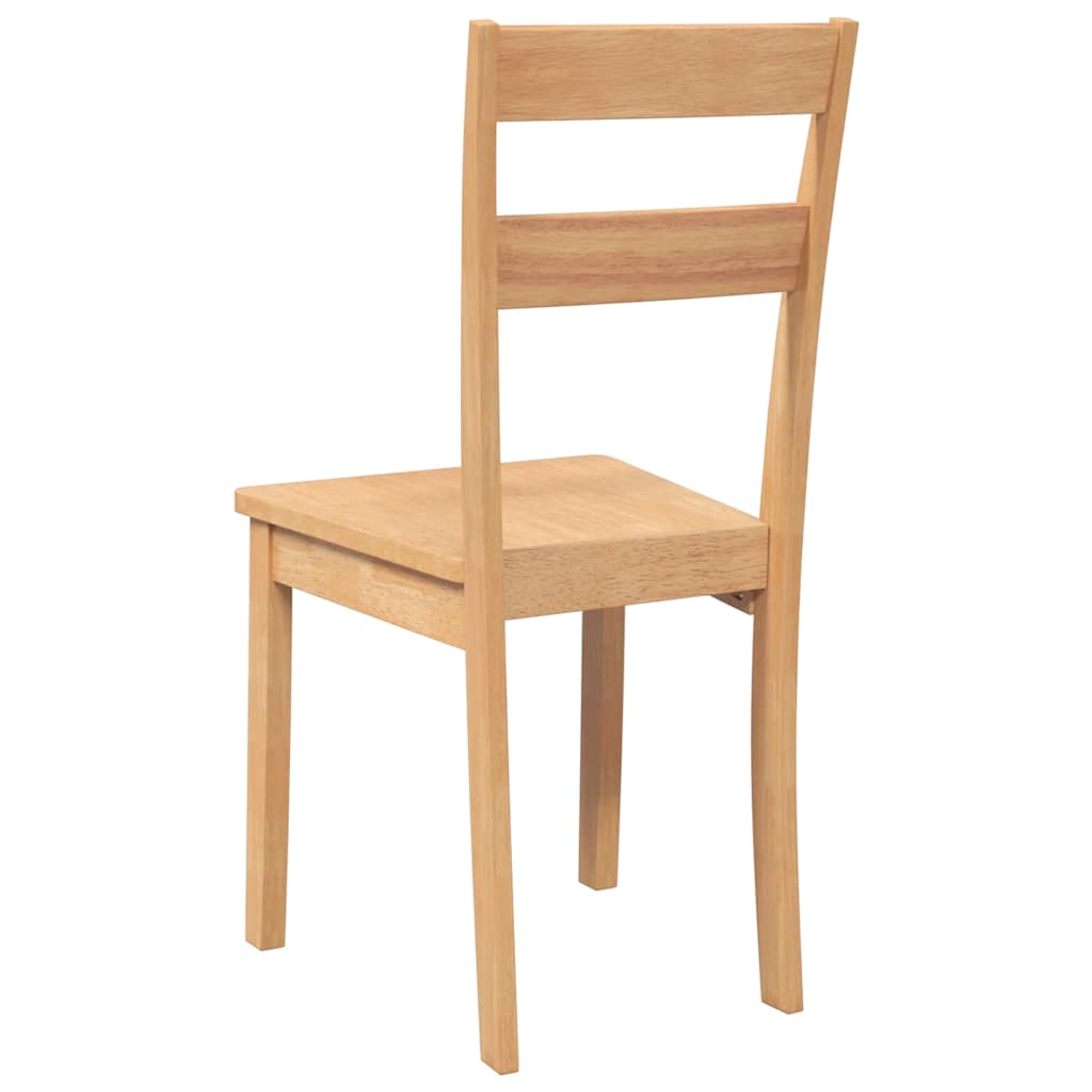 Eetkamerstoelen 2 st massief hout naturel rubber is nu te koop bij PeponiXL, paradijselijk wonen!