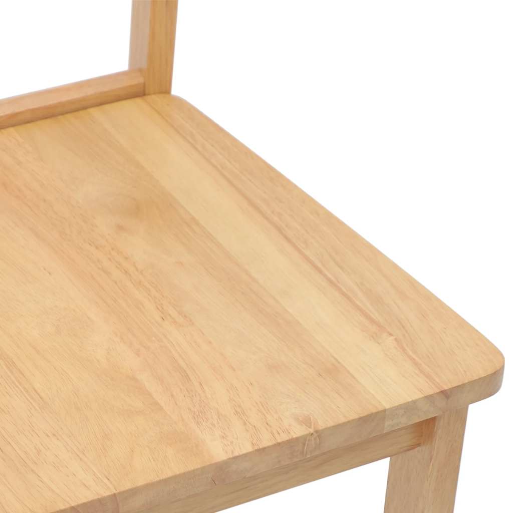 Eetkamerstoelen 2 st massief hout naturel rubber is nu te koop bij PeponiXL, paradijselijk wonen!