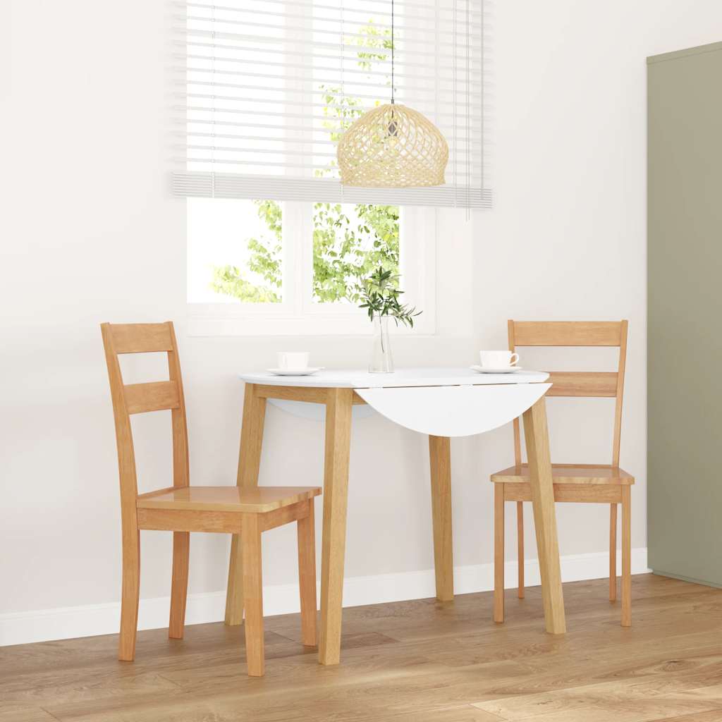 Eetkamerstoelen 2 st massief hout naturel rubber is nu te koop bij PeponiXL, paradijselijk wonen!