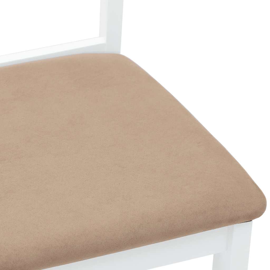Eetkamerstoelen met kussens 2 st massief hout rubber wit is nu te koop bij PeponiXL, paradijselijk wonen!