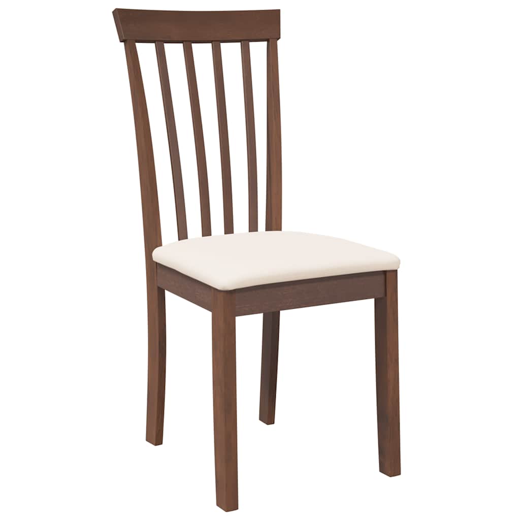 Eetkamerstoelen met kussens 2 st massief hout rubber bruin is nu te koop bij PeponiXL, paradijselijk wonen!