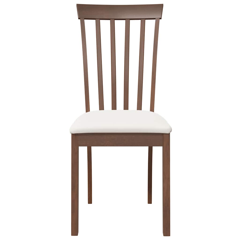 Eetkamerstoelen met kussens 2 st massief hout rubber bruin is nu te koop bij PeponiXL, paradijselijk wonen!