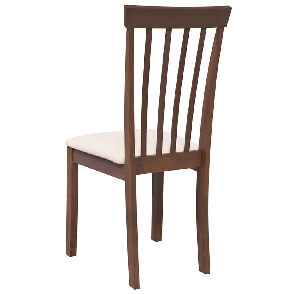 Eetkamerstoelen met kussens 2 st massief hout rubber bruin is nu te koop bij PeponiXL, paradijselijk wonen!