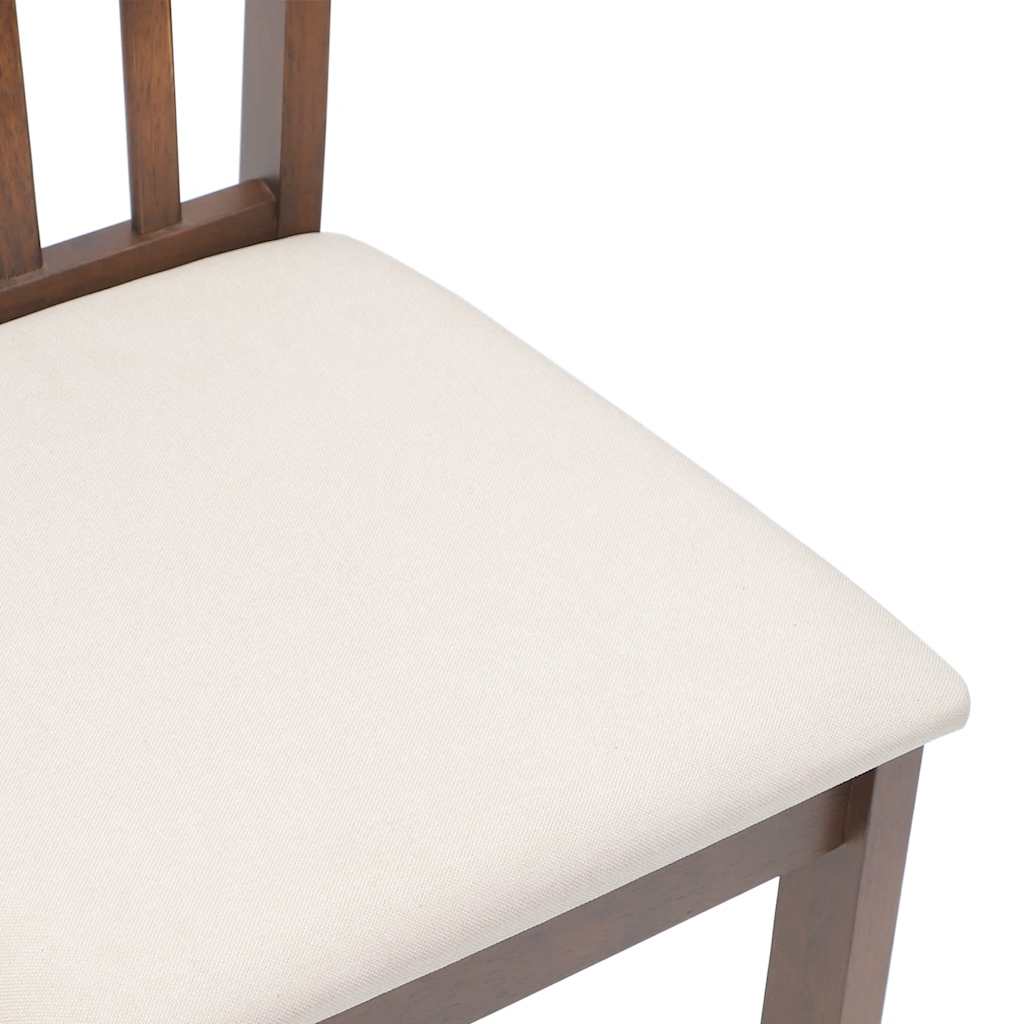 Eetkamerstoelen met kussens 2 st massief hout rubber bruin is nu te koop bij PeponiXL, paradijselijk wonen!