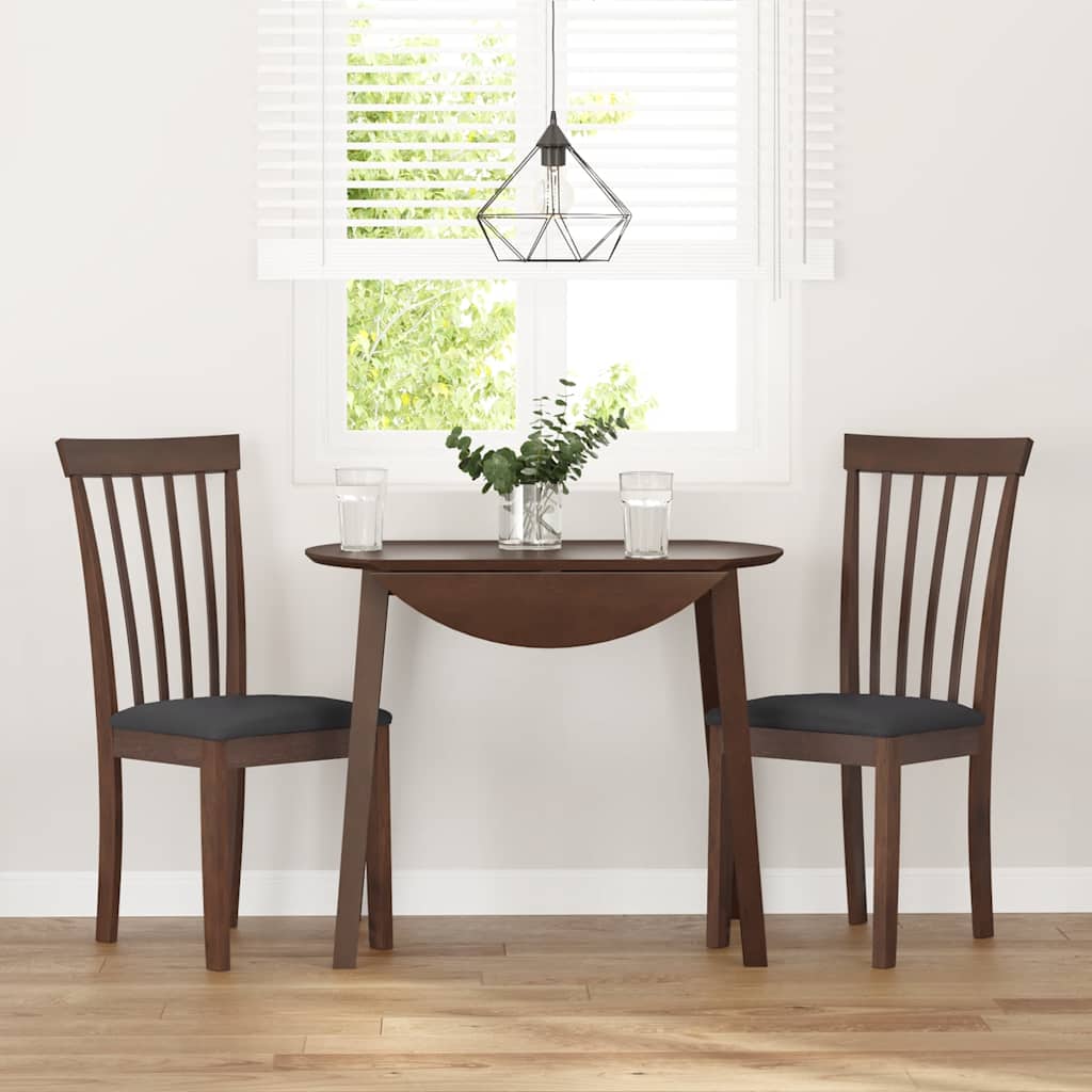 Eetkamerstoelen met kussens 2 st massief hout rubber bruin is nu te koop bij PeponiXL, paradijselijk wonen!