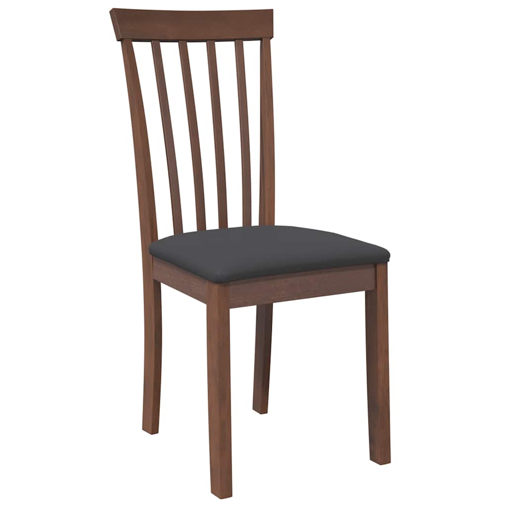 Eetkamerstoelen met kussens 2 st massief hout rubber bruin is nu te koop bij PeponiXL, paradijselijk wonen!