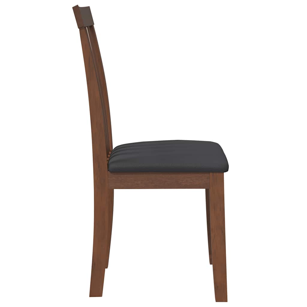 Eetkamerstoelen met kussens 2 st massief hout rubber bruin is nu te koop bij PeponiXL, paradijselijk wonen!