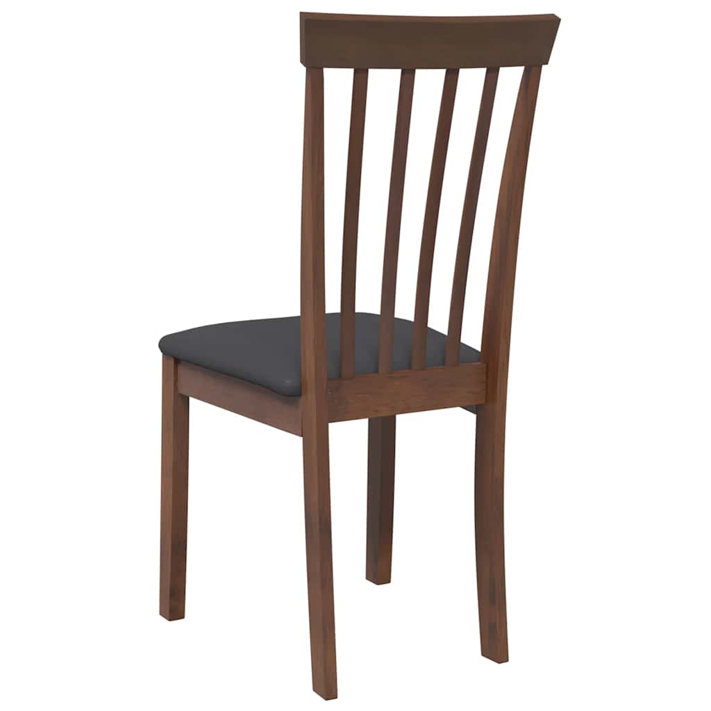 Eetkamerstoelen met kussens 2 st massief hout rubber bruin is nu te koop bij PeponiXL, paradijselijk wonen!