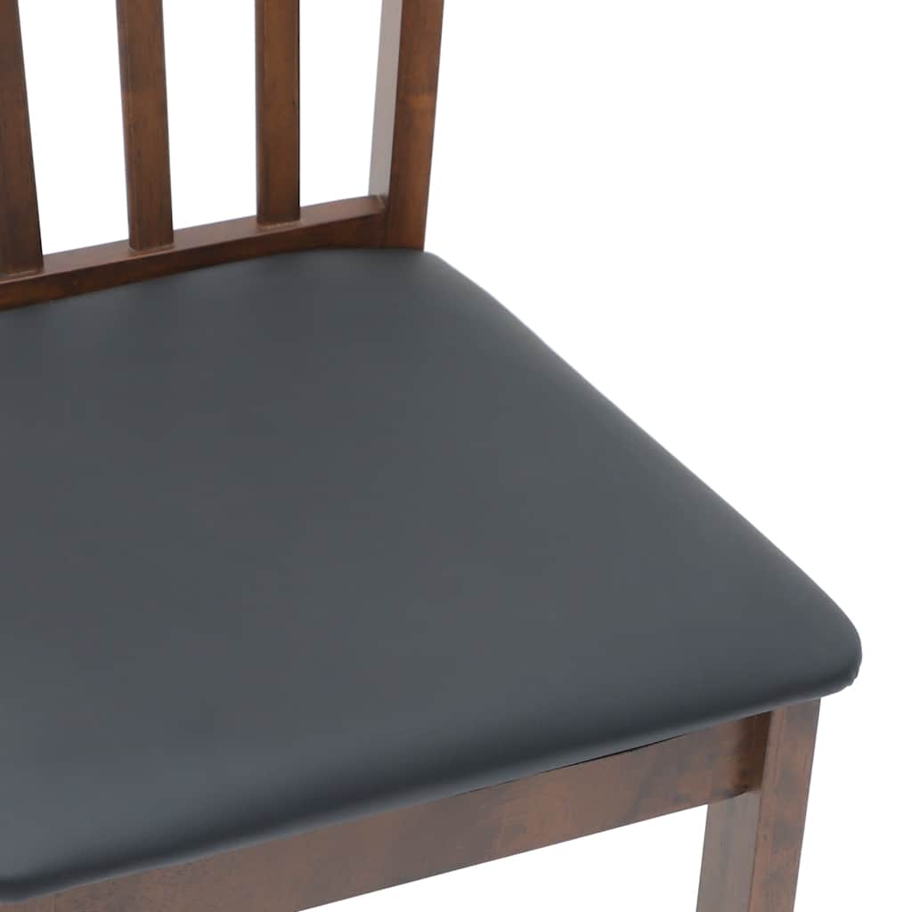 Eetkamerstoelen met kussens 2 st massief hout rubber bruin is nu te koop bij PeponiXL, paradijselijk wonen!