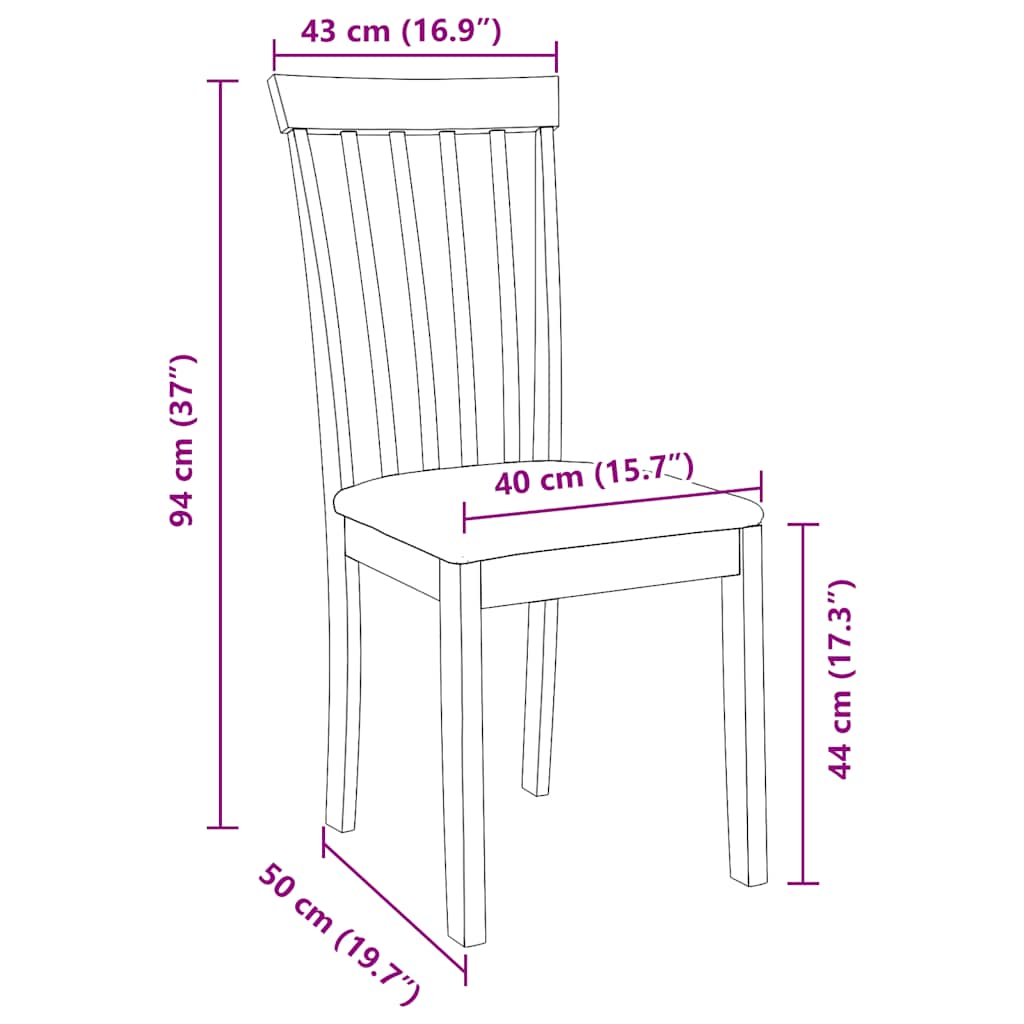 Eetkamerstoelen met kussens 2 st massief hout rubber bruin is nu te koop bij PeponiXL, paradijselijk wonen!