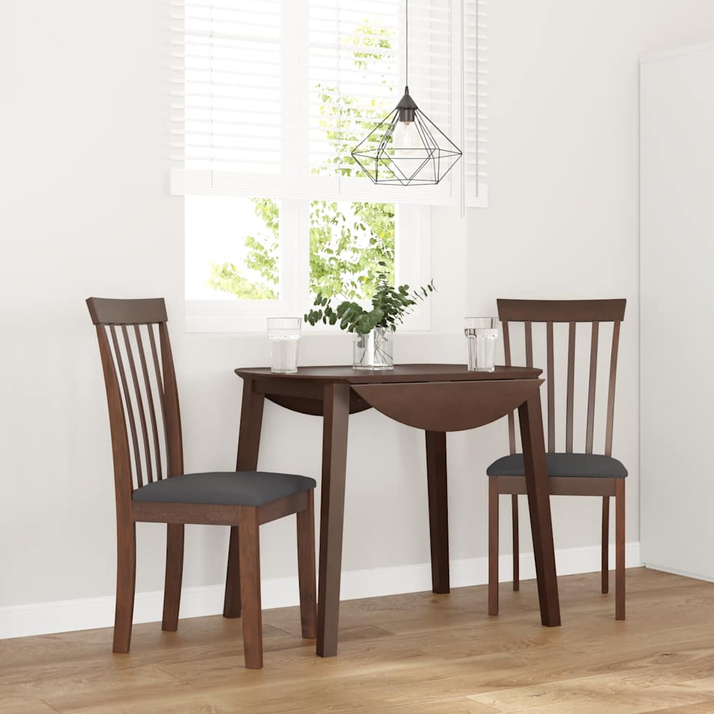 Eetkamerstoelen met kussens 2 st massief hout rubber bruin is nu te koop bij PeponiXL, paradijselijk wonen!