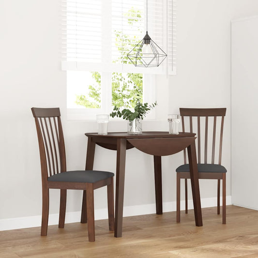 Eetkamerstoelen met kussens 2 st massief hout rubber bruin is nu te koop bij PeponiXL, paradijselijk wonen!