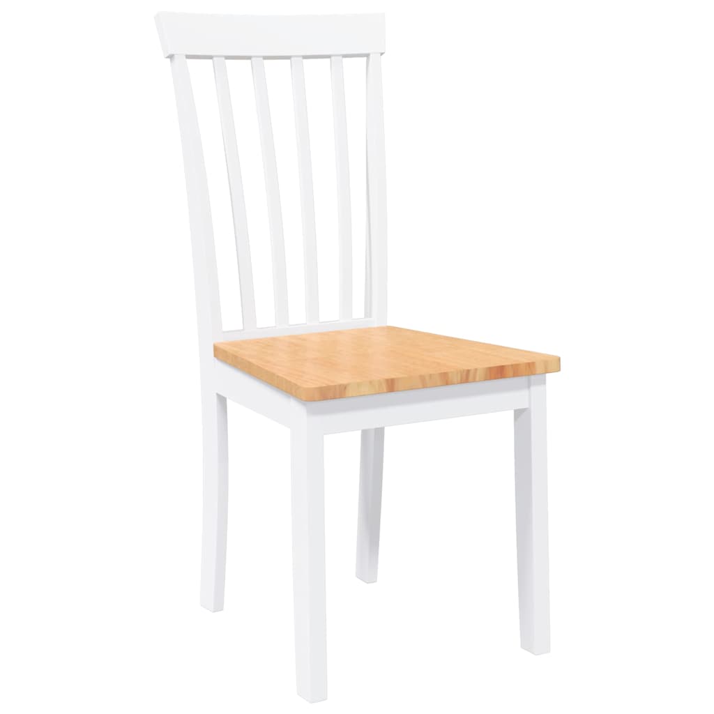 Eetkamerstoelen 2 st massief hout rubber wit is nu te koop bij PeponiXL, paradijselijk wonen!