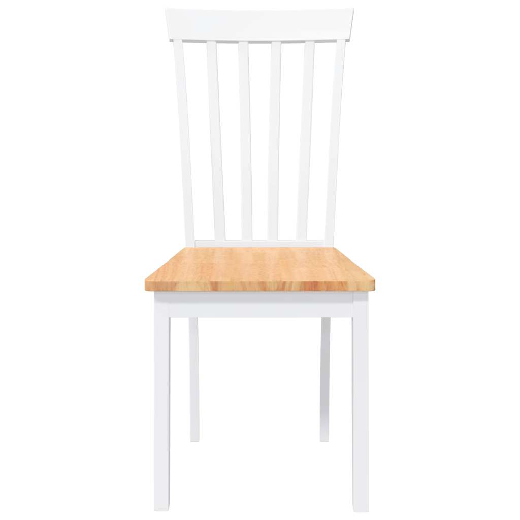 Eetkamerstoelen 2 st massief hout rubber wit is nu te koop bij PeponiXL, paradijselijk wonen!
