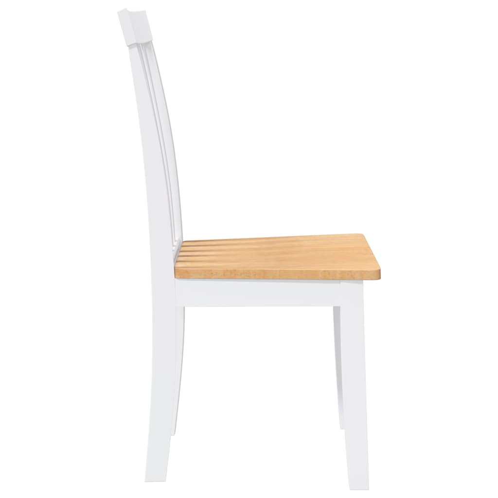 Eetkamerstoelen 2 st massief hout rubber wit is nu te koop bij PeponiXL, paradijselijk wonen!